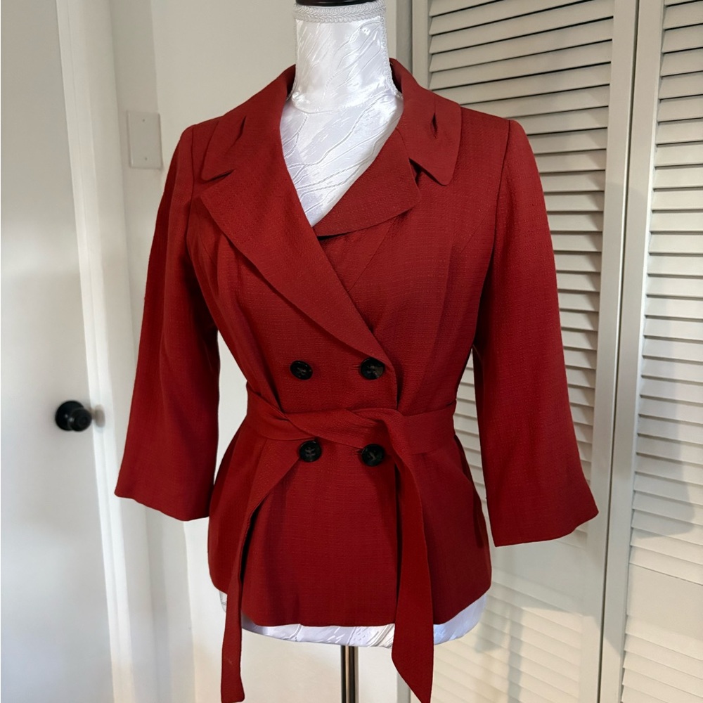 Classiques Entier Burnt Orange Double-Breasted Blazer